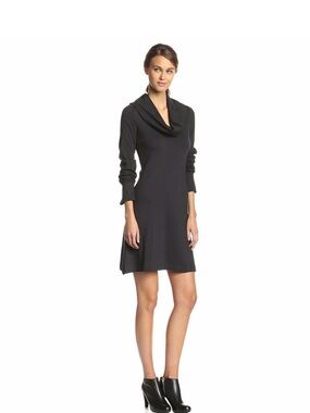 Threads 4 Thought Black Cowl-Neck Long Sleeve Dress Size S NWT